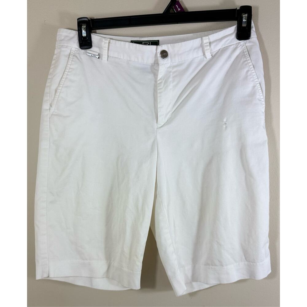 Ralph Lauren LRL White Bermuda Shorts Preppy Golf Coastal